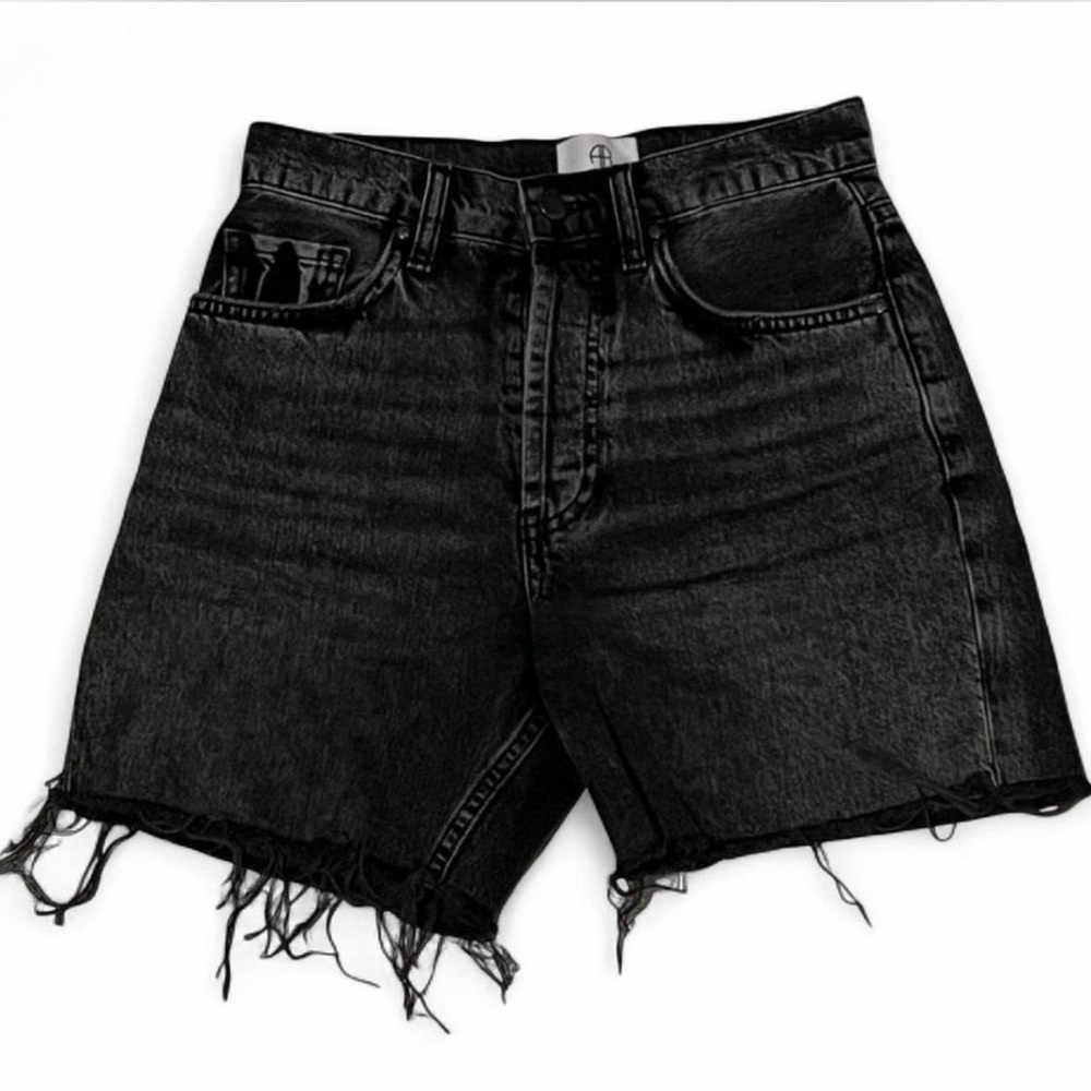 black anine bing denim shorts
